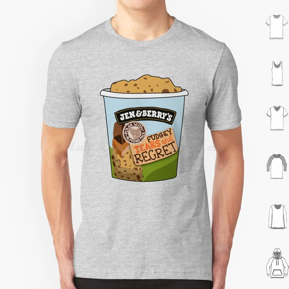 Jen & Berry'S Dairy Free Fudgey Tears And Regret T Shirt Cotton Men Women Diy Print Ben Jerrys Ice Cream Dairy Free Almond Milk