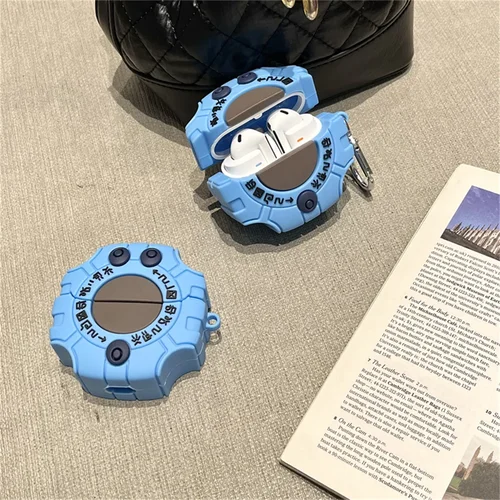 Imagen 2 del producto Funda para auriculares Samsung Galaxy Buds 3/Buds 3 Pro, funda Popular para auriculares de silicona con diseño Digimon Monster Digivice con gancho