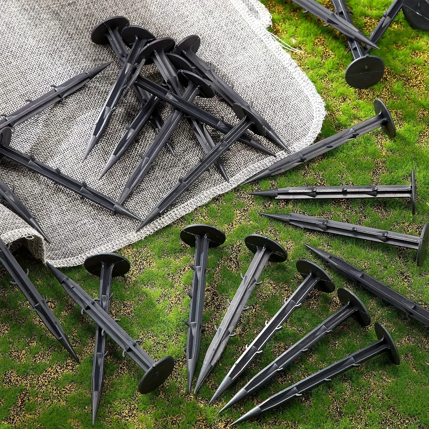 10/50pcs Ground Nail Plastic Garden Fixing Pegs for Greenhouse Weed Cloth Sunshade Fly Net