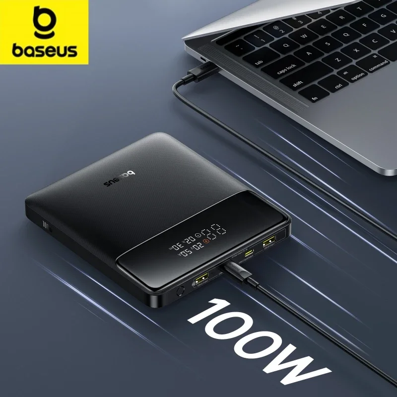 

Baseus 100W Power Bank 20000mAh Type C PD Fast Charging Portable External Battery USB Quick Charge for MacBook Laptop
