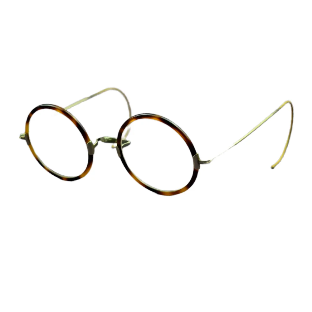 BETSION Circular Retro Acetate Fiber Metal Retro Antique Steel Wire Eyeframe