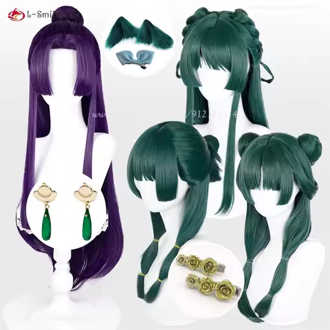 Anime Mao Mao Cosplay Wig Jinshi Cosplay Wig 50cm Dark Green 85cm Purple Wig Heat Resistant Synthetic Hair Halloween Maomao Wigs
