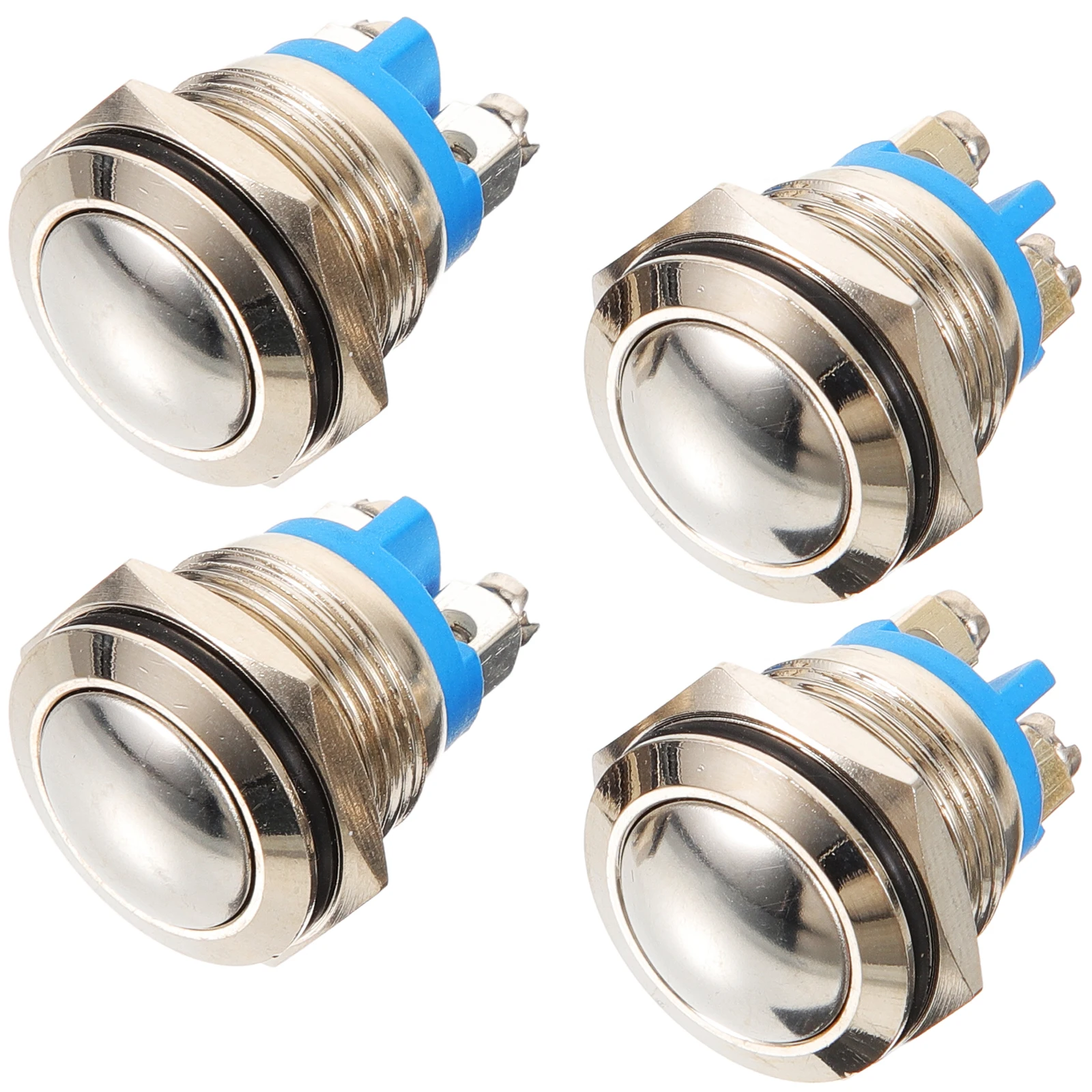 

4 Pcs Doorbell Button Kit 16MM Nickel Plated Copper Self Resetting Wired Chime Buttons Easy Install Sturdy Home Use Door Ringer