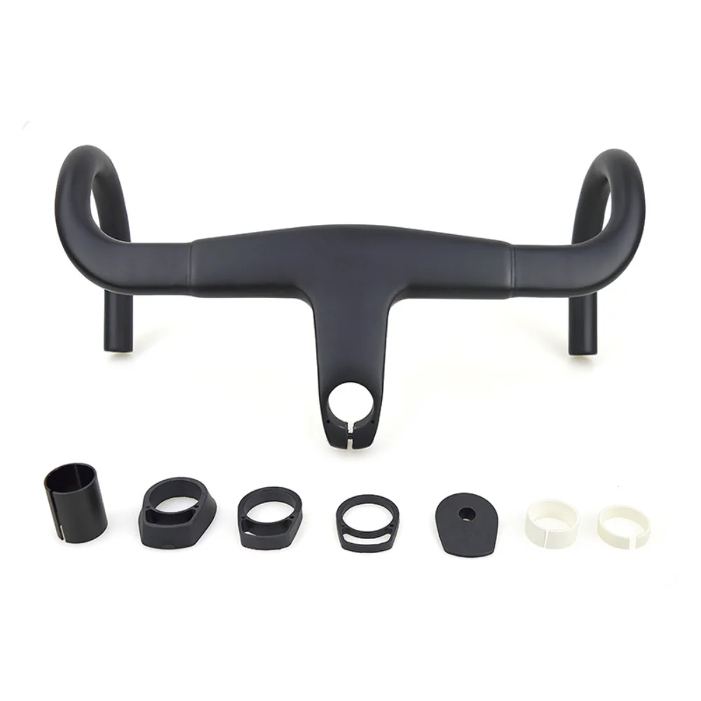 31.8mm Road Bike Handlebar T800 Carbon Fiber Fully Internal Circuit Integrated Handlebar with Adjustable 28.6mm Bike Accessories