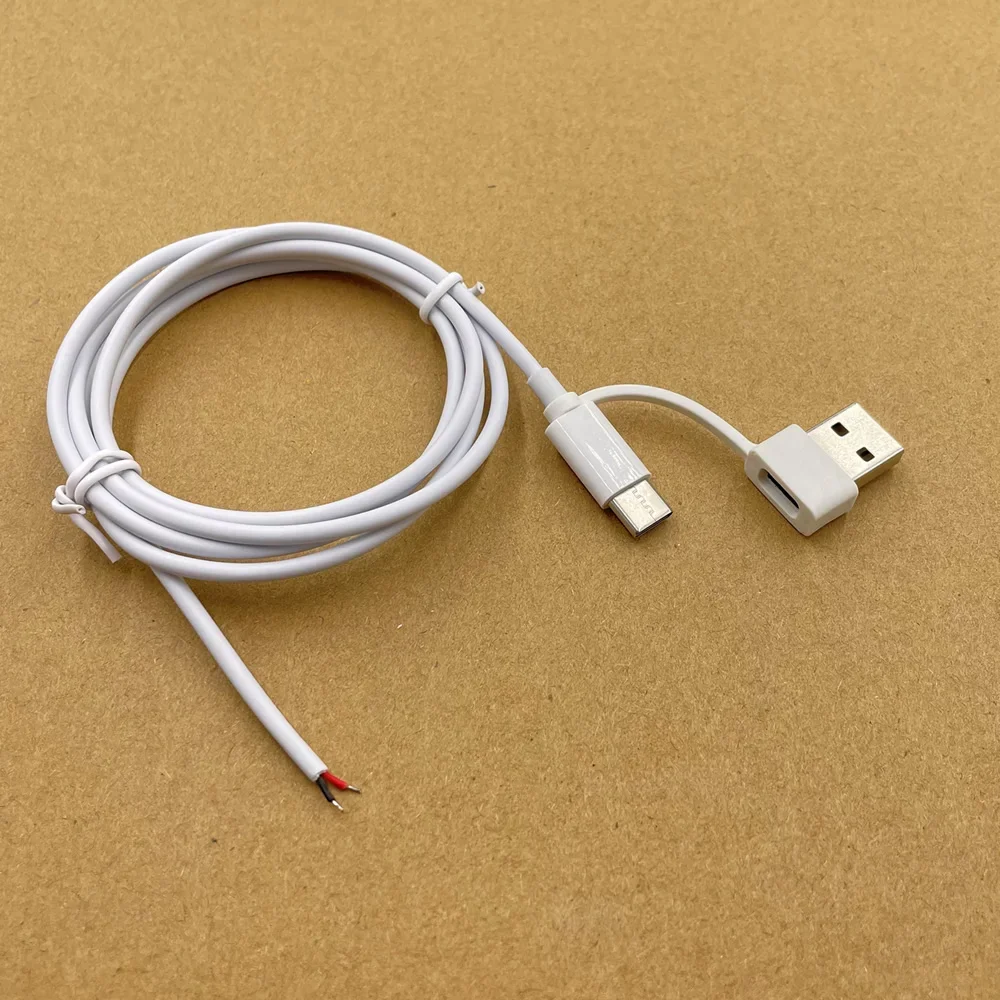 USB Type-C To 2 Pin 2 Wire Jack Connector Cable Power Charge Extension Cable Adapter DIY Replace Cord USB C OTG Power cable 5V