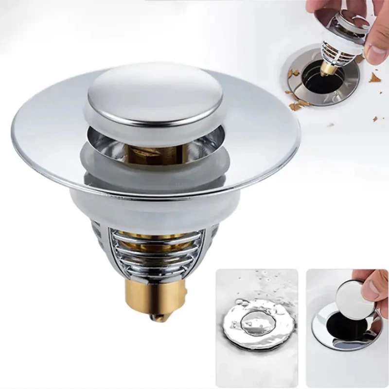 Press Type Bouncing Core Universal Plug for Washbasin to Prevent Water Leakage From the Drainage Outlet of The Washbasin