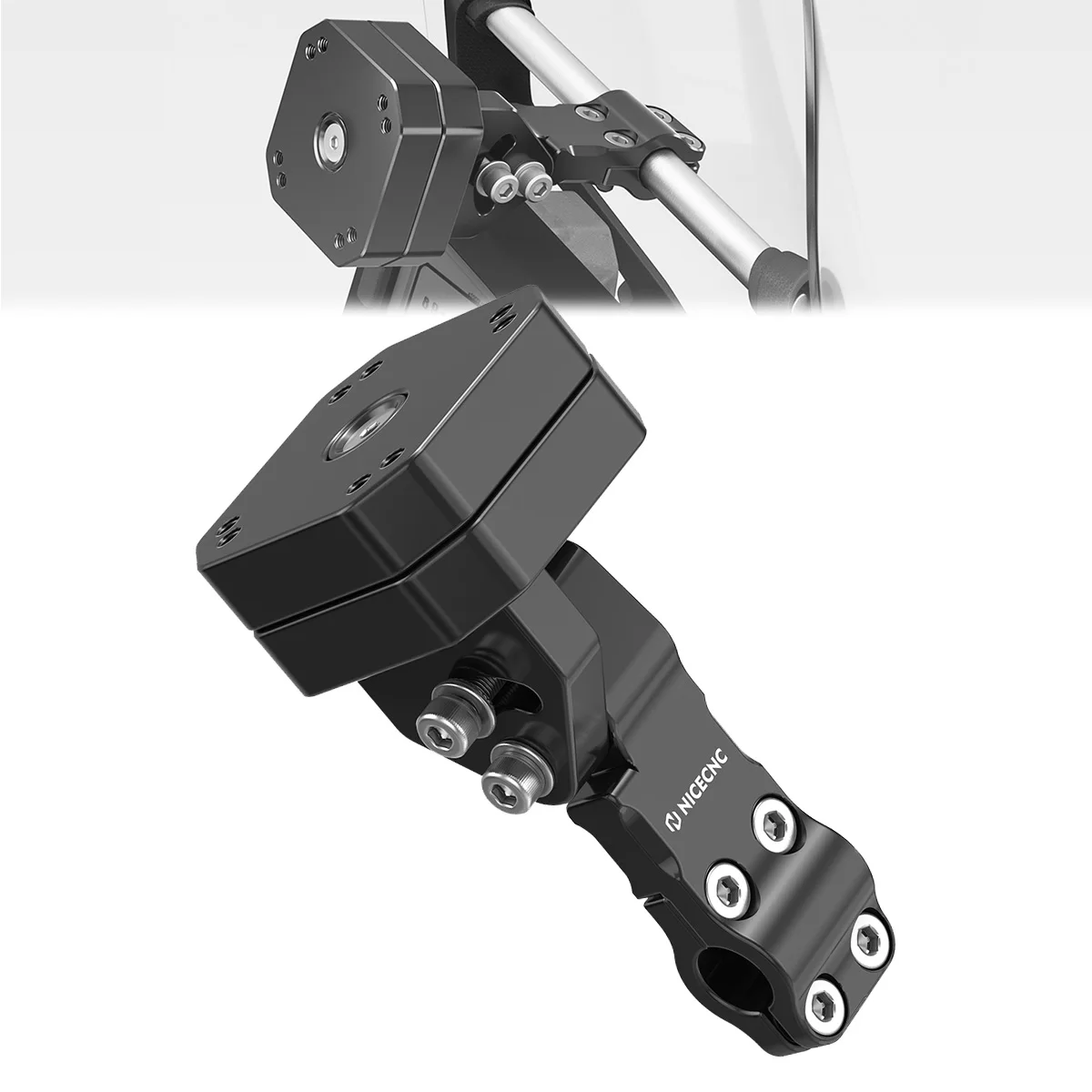 العالمي لياماها Tenere 700 XTZ07 T700 BMW R1200GS R1250GS R1300GS نظام تحديد المواقع حامل الملاحة جبل أمبير 12 مللي متر العارضة قابل للتعديل