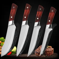 Boning Knife Butcher Cutting Knife Pig Cattle and Sheep Meat Cleaver Stainless Steel Chef Knife Professional Kitchen Knives