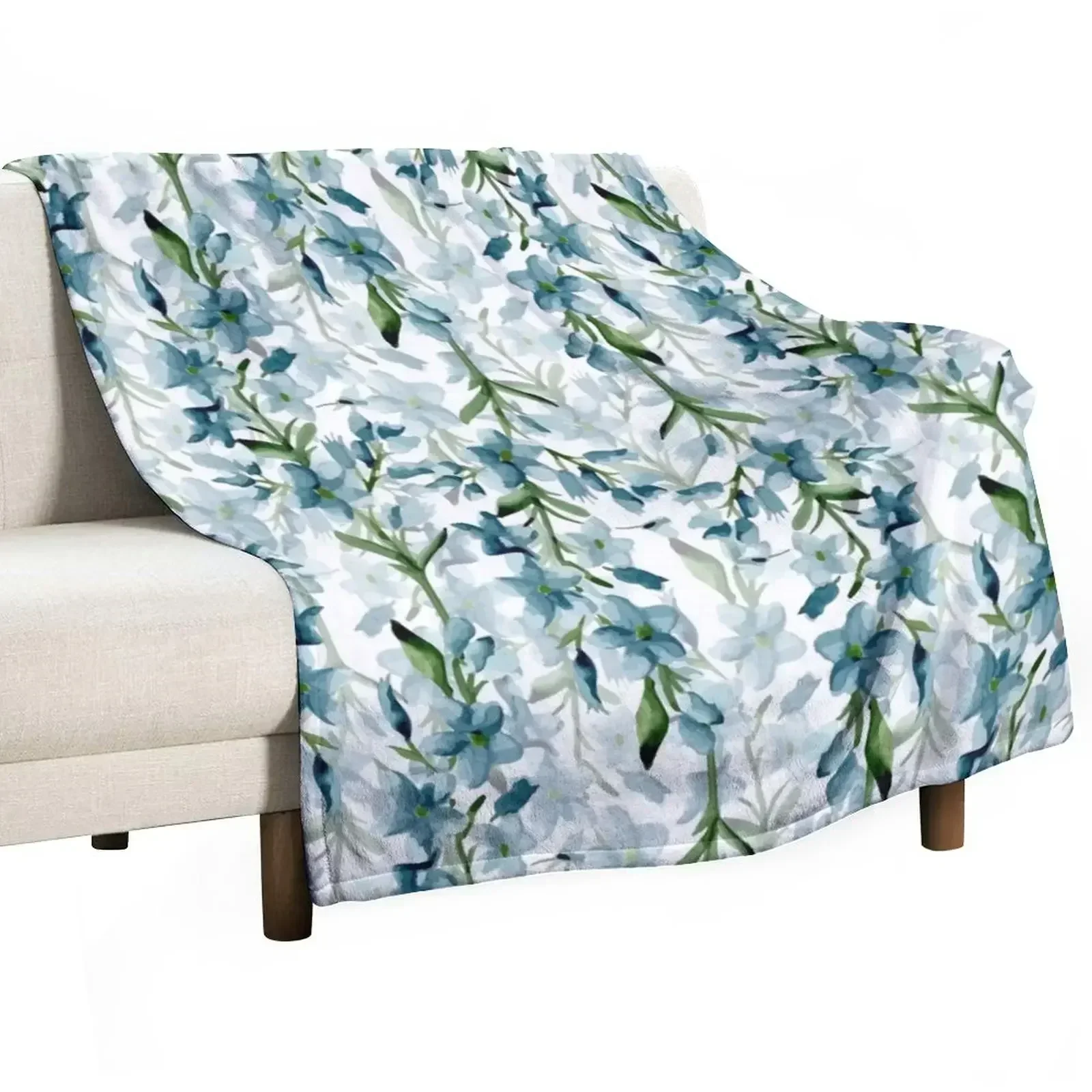 

Blue branches Throw Blanket Blankets For Bed Hair Decorative Throw warm for winter Blankets