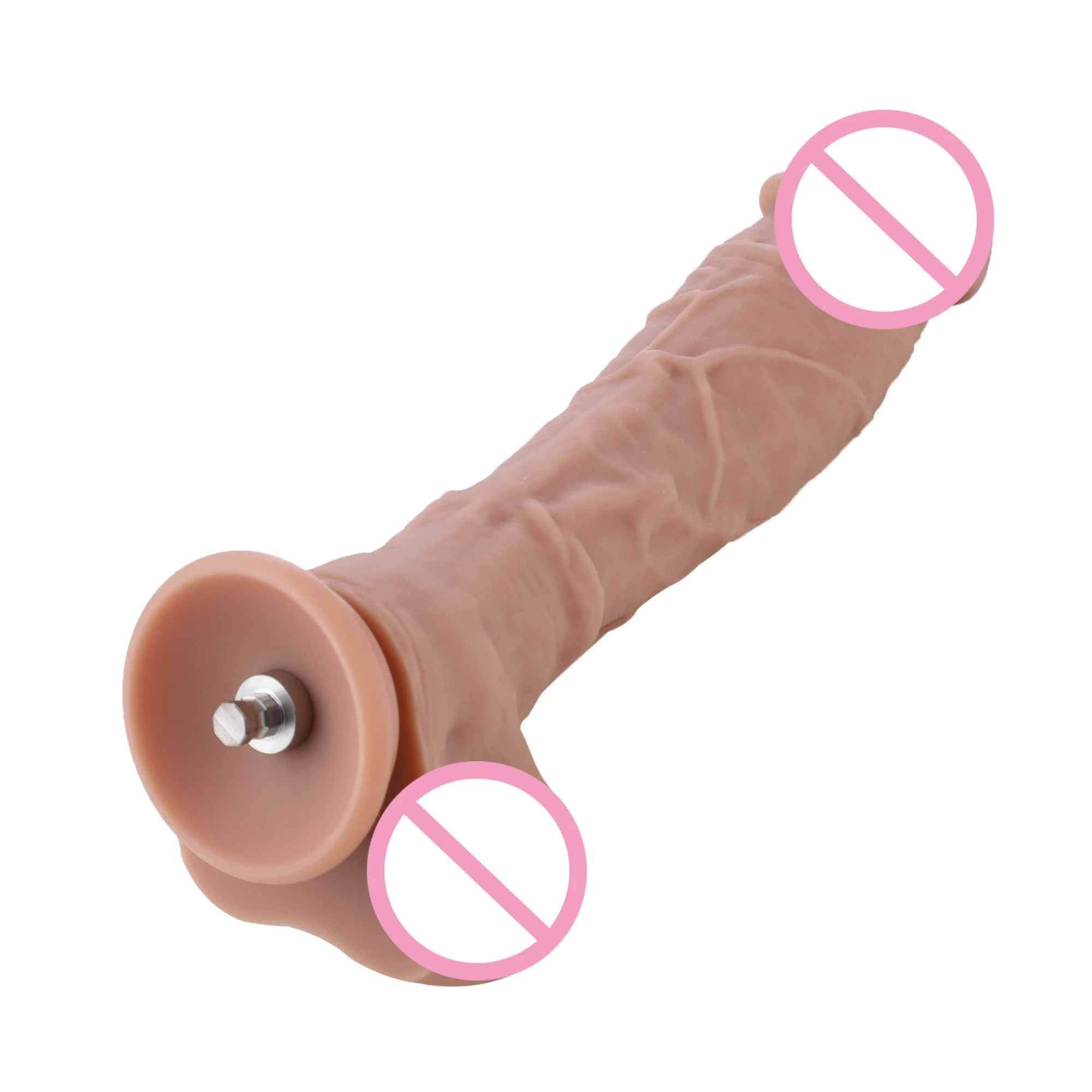 HISMITH Silicone Dildo Sex Machine Accessories Length 9.1" /23cm Diameter  1.8"/4.7cm Safety Realistic Dildo