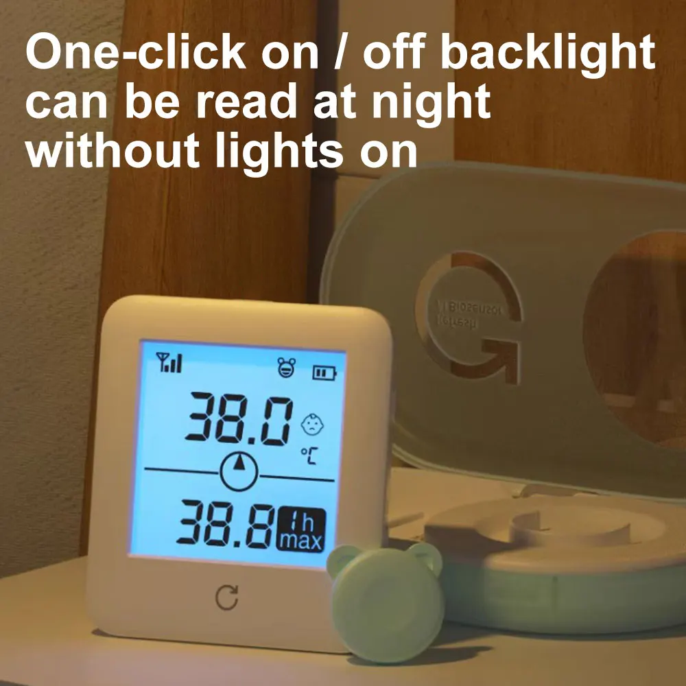 

Household Medical Digital Thermometer, for Adults & Baby Digital Thermometer pad,24H Real-time Desktop monitor and APP tracking