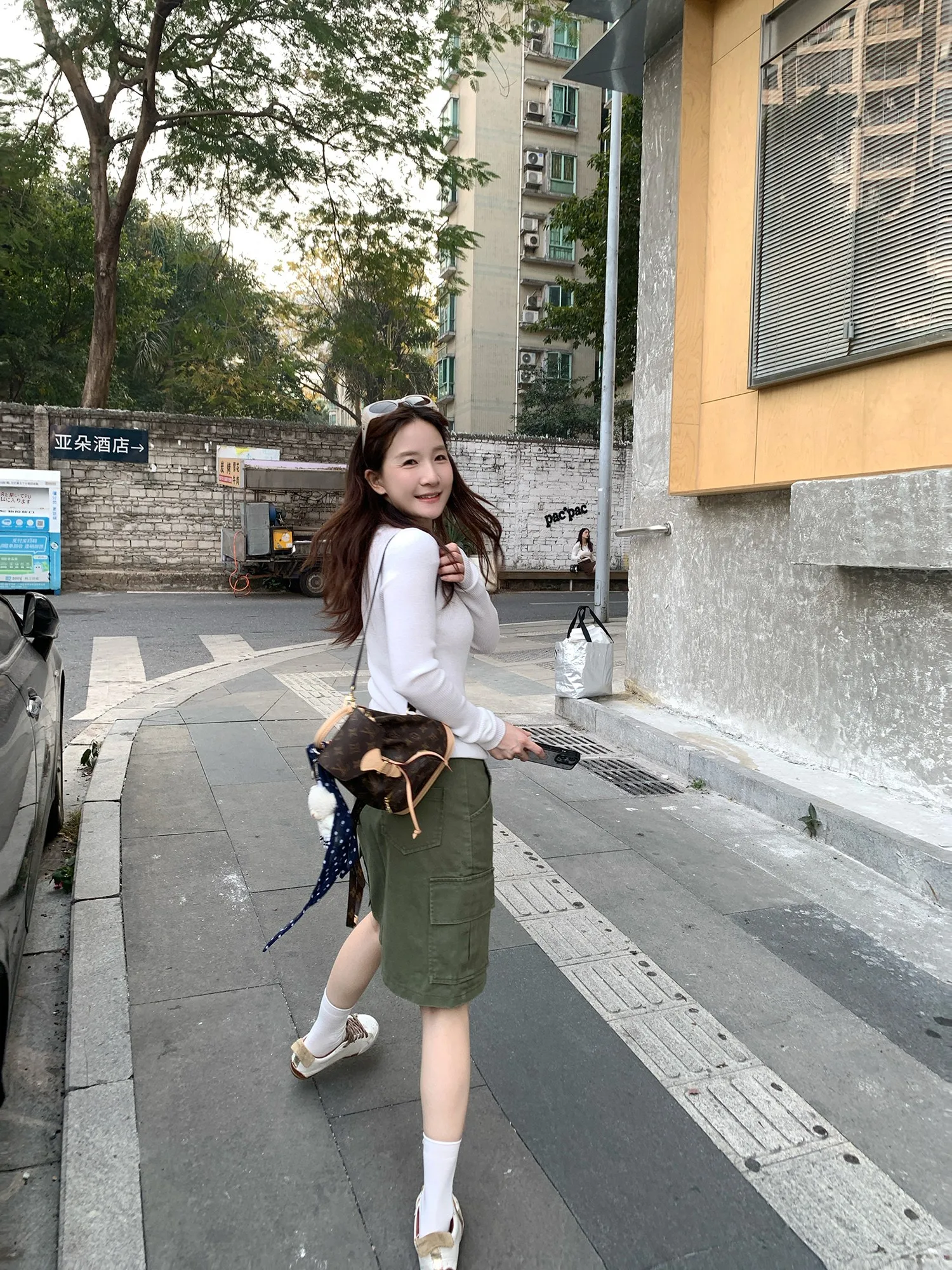 

Юбка XierZ в корейском ретро-стиле милитари, женская облегающая прямая юбка миди с карманами и завышенной талией