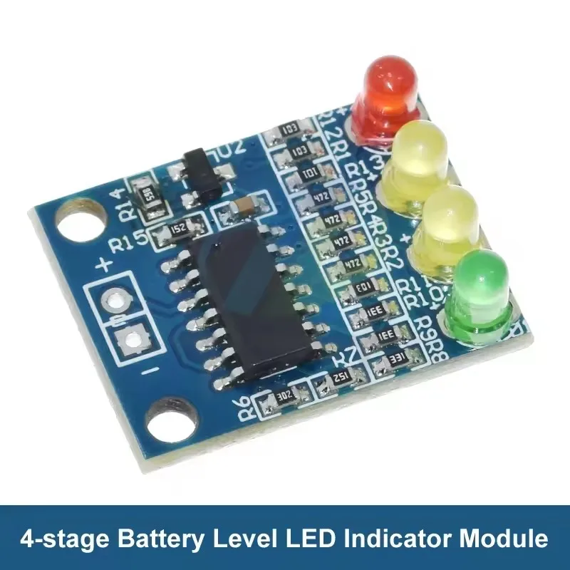 12V Battery Level Indicator Module 4-Digit 4-Segment LED Voltage Display Onboard Battery Power Indicator Light For Car Vehicle