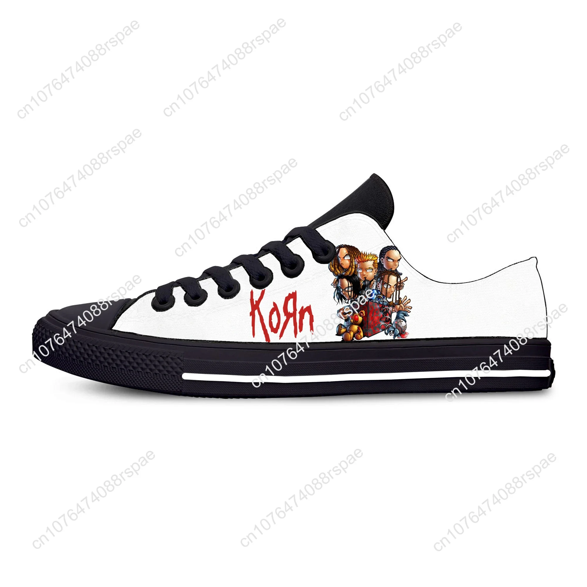 Korn Rock Band Lage Top Sneakers Heren Dames Casual Schoenen Hardloopschoenen 3d Geprint Ademende Lichtgewicht Schoen