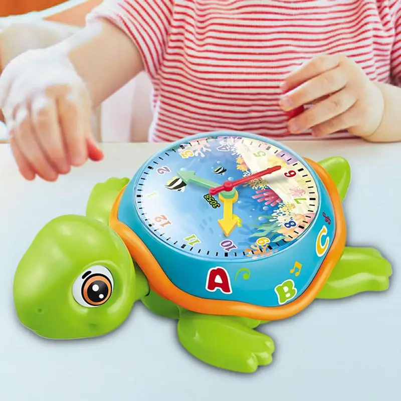 Musical Turtle Crawling Kids Toy Light Music Turtle Time Development Toy Crawling Turtle Time Learning Toys For Boys And Girls