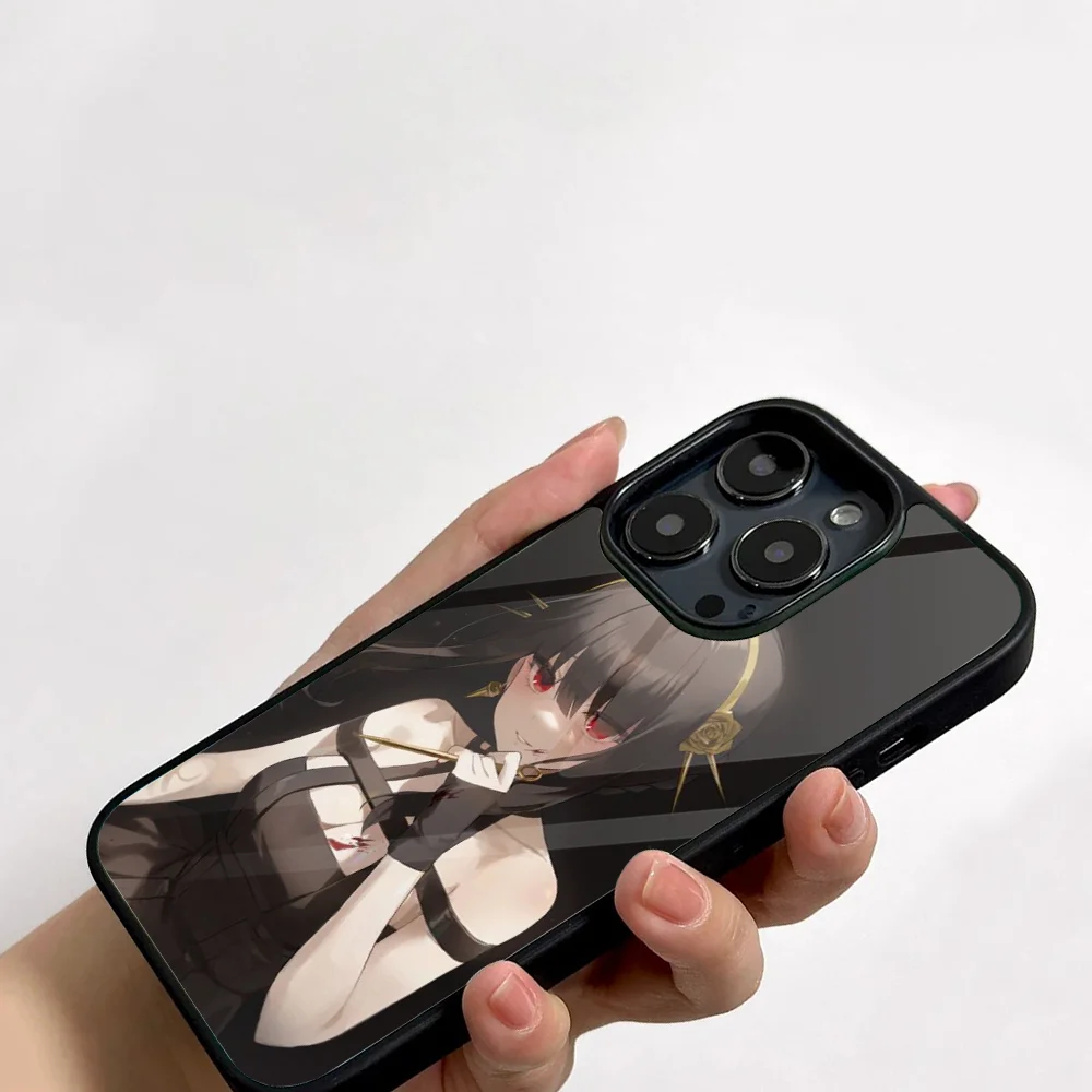 Yor Briar SPY X FAMILY Cartoon Phone Case For IPhone 11 12 13 14 15 16 Plus Pro Max Mirror Acrylic PC TPU Cover