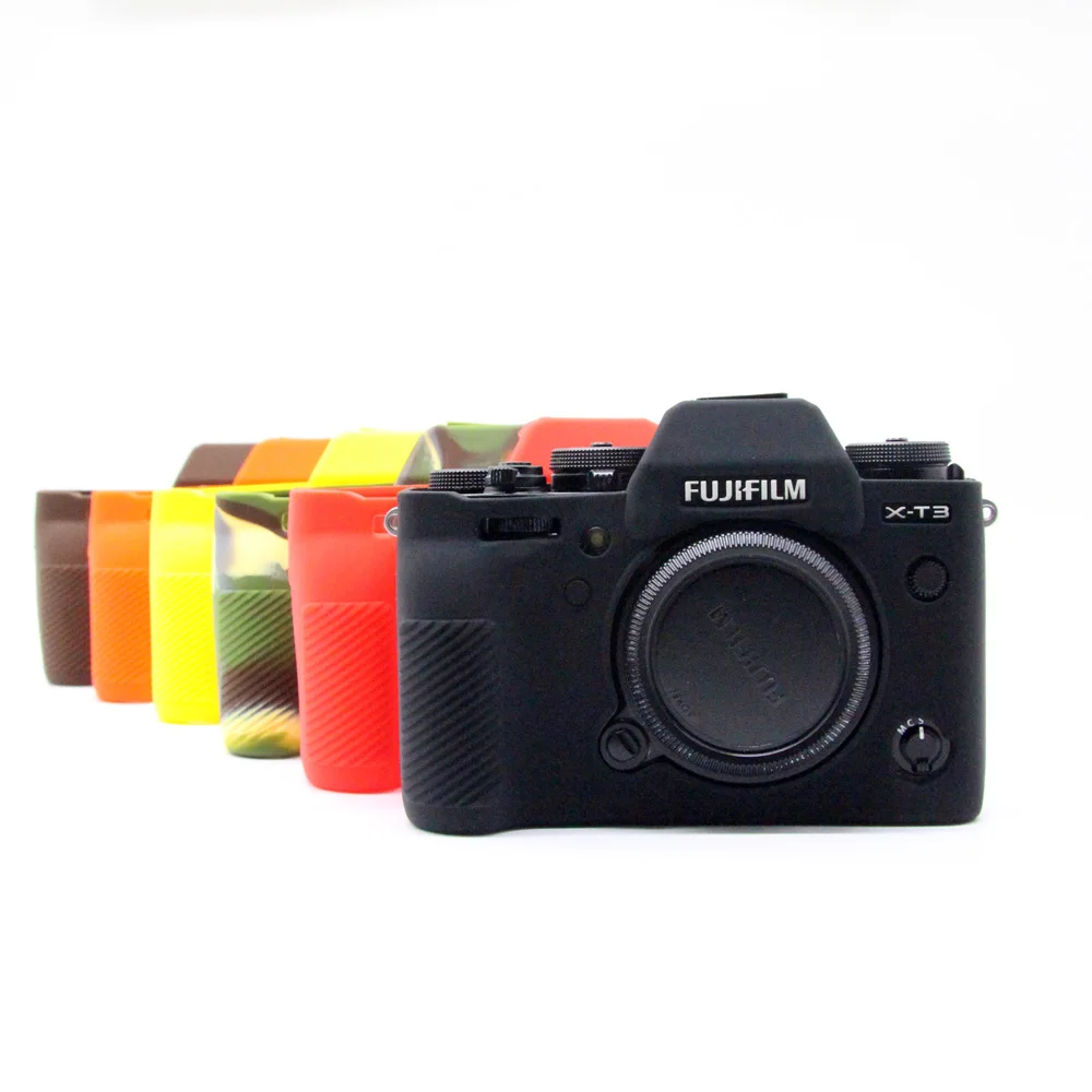 Silicon Rubber Sleeve Armor Skin Case Body Cover Protector for Fujifilm X-T3 Fuji XT3 XT-3 Mirrorless Camera Protective Soft Bag