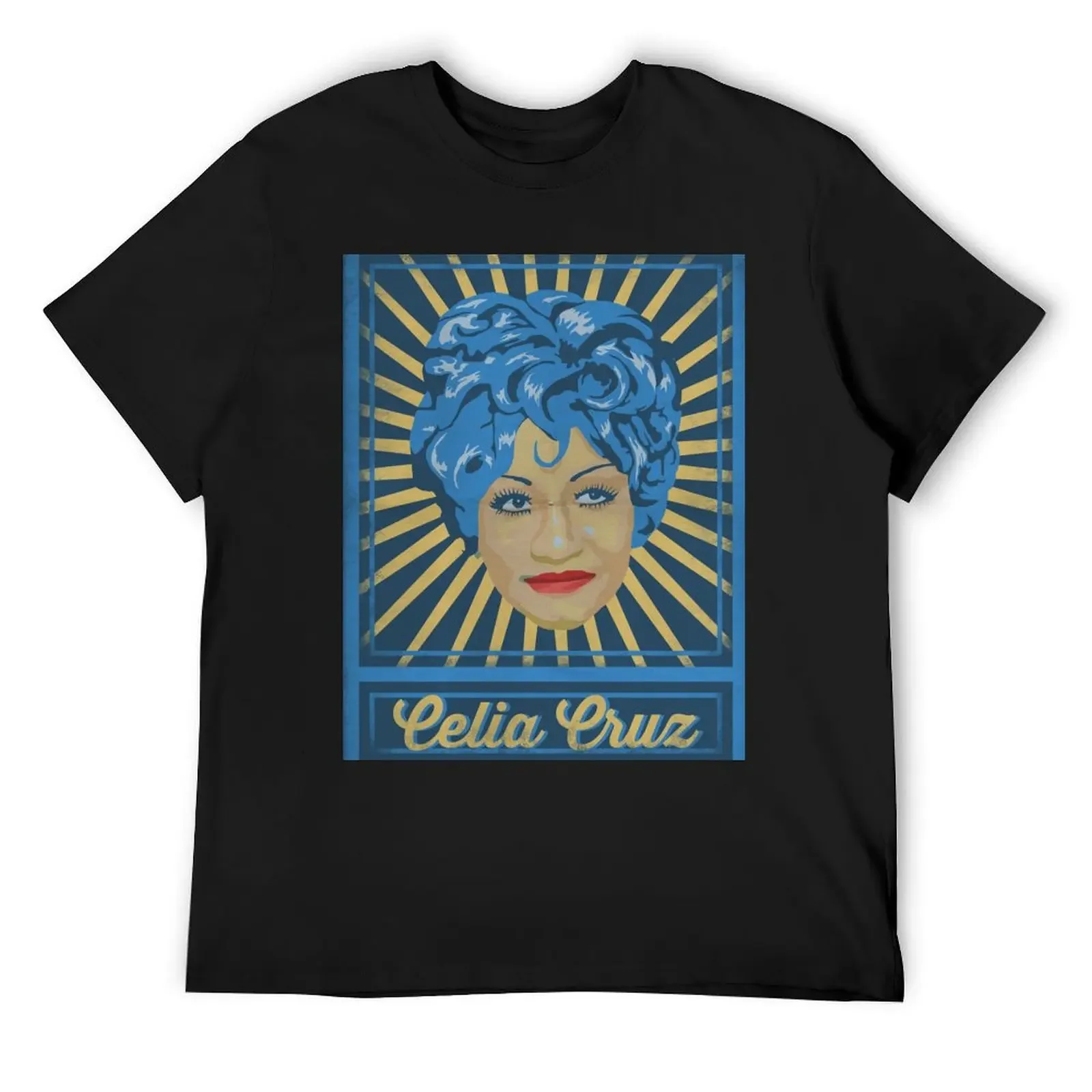 Celia Cruz Poster T-Shirt plus size clothes man t shirt slim fit t shirts for men