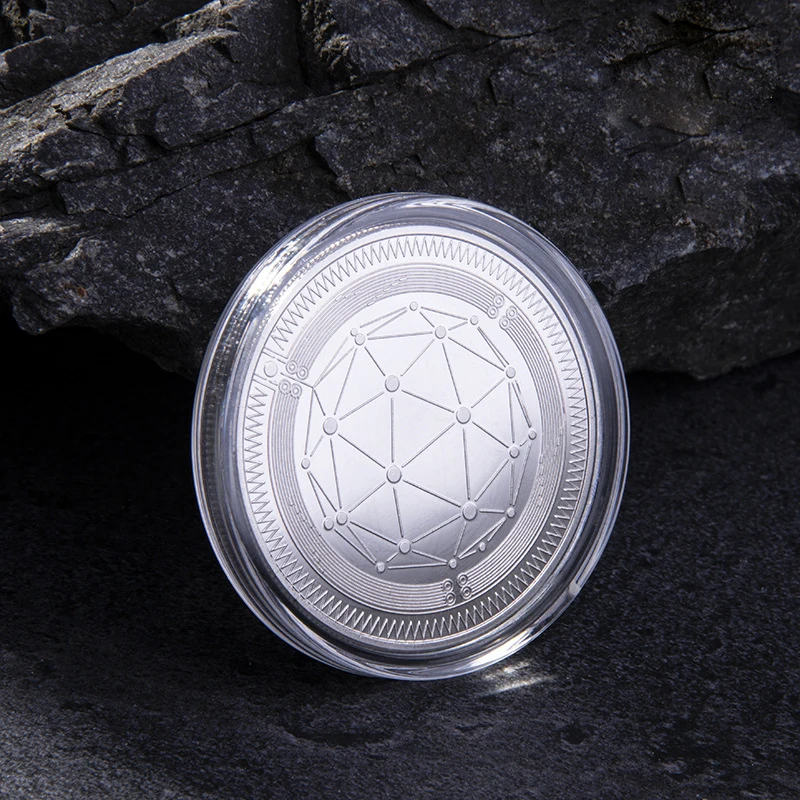 Creative QTUM Coin Art Collection Gold Silver Plated Qtum Coin with Plastic Case Physical Metal Commemorative Coin Souvenir Gift