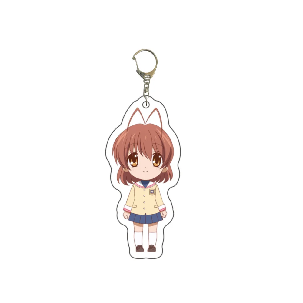 6CM Japan Anime Clannad family Acrylic Keychain Model Cosplay Charm Characters Ornament Accessories Goods Collection gifts