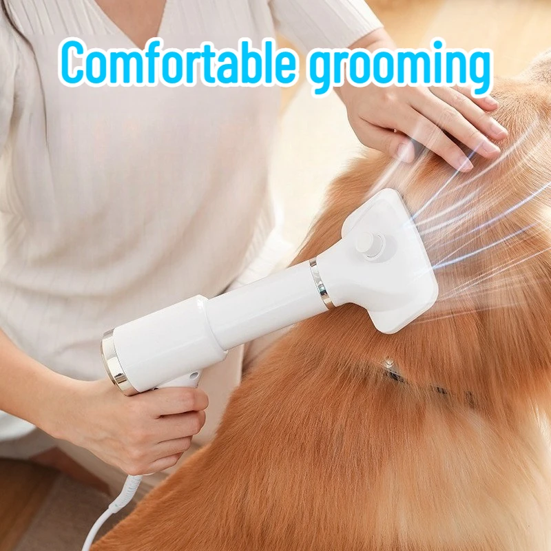 

Фен-щетка 2-в-1 для сушки шерсти животных с низким уровнем шума, регулировкой скорости и температуры, для кошек и собак, товары для животных