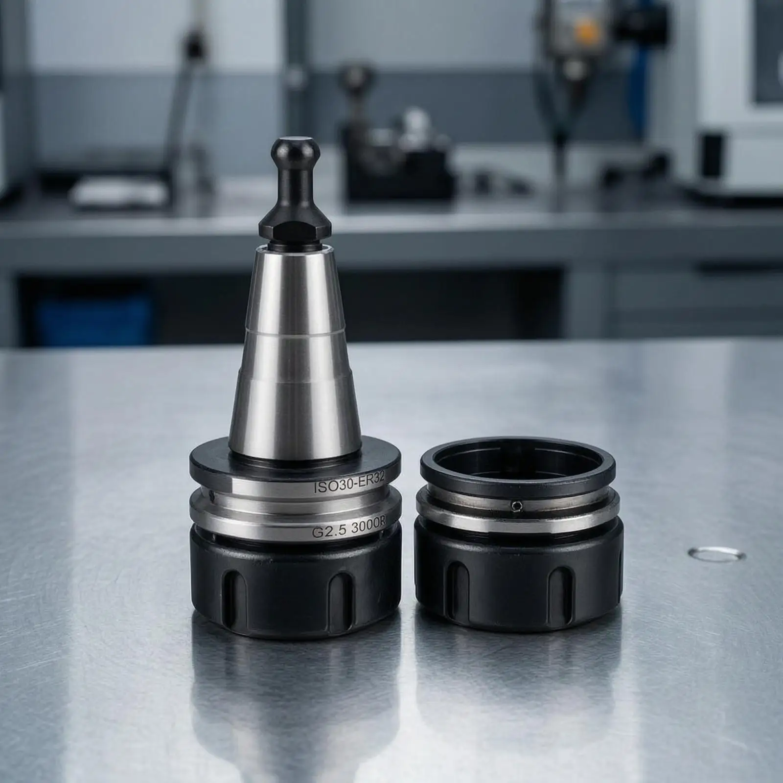Balanced Collet Chuck ISO30 ER32 for CNC Machining Center High Speed Spindle 40cr Steel Long Shank Tool Grip