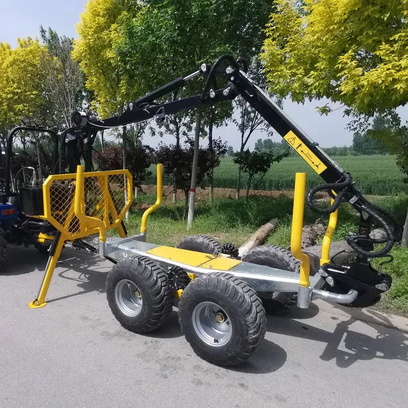 Forest Tractor 6T ----Gr Mini-With-Crane Self Loading Atv Log Trailer In Stock