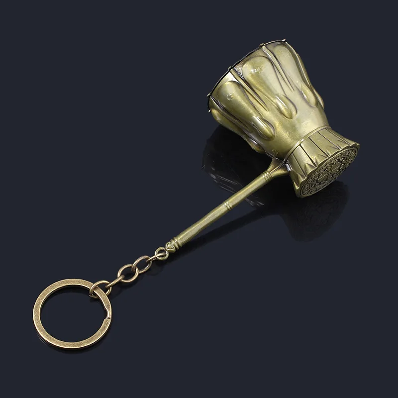 Game Dark Soul 3 Keychains Game Props Smough Weapon Big Hammer Metal Model Keyrings For Women Men Fans Jewelry Gifts