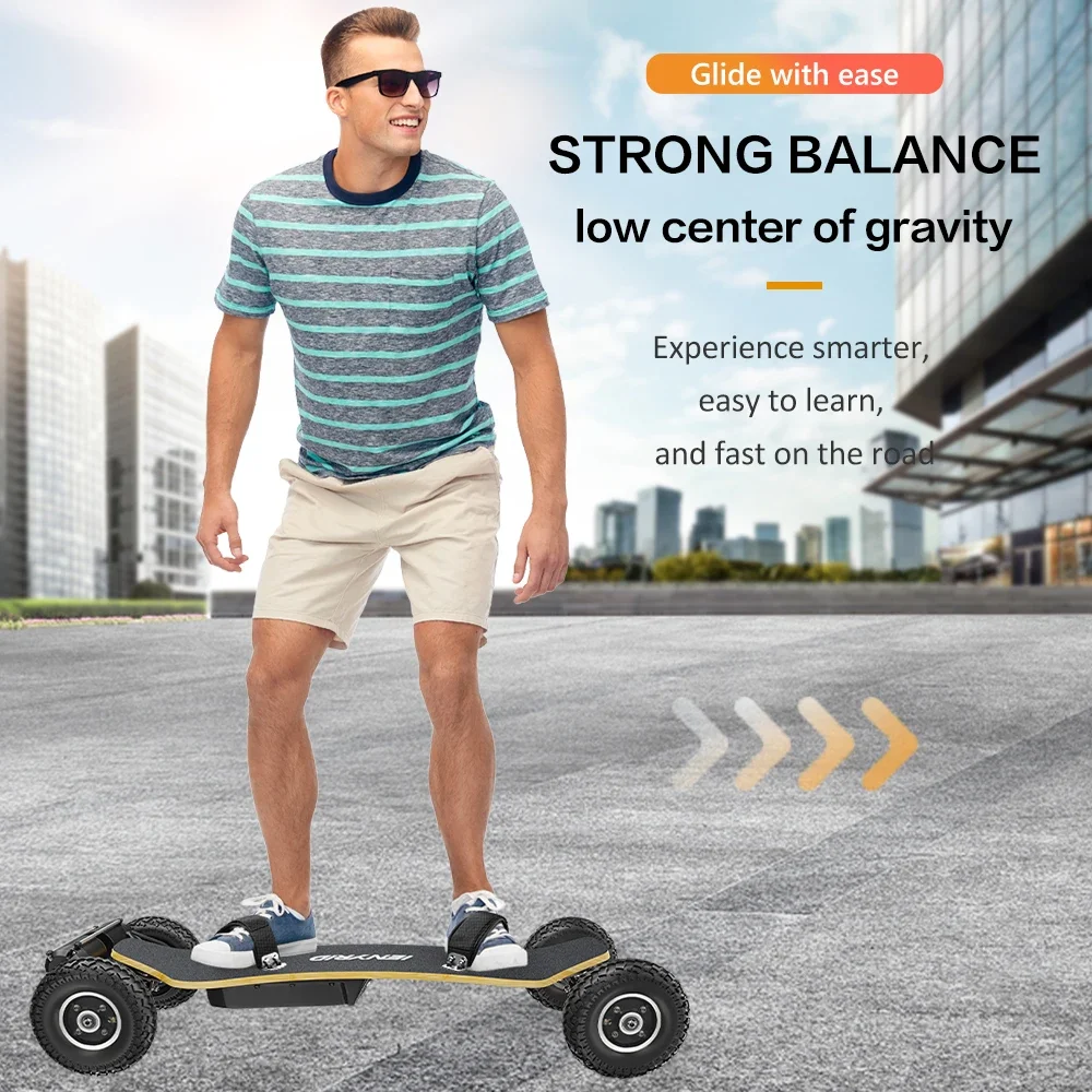 2023 popular all Terrain Electric Skateboard Dual Motor Each 1650W*2 Skate Board with Remote Control Mountain Board