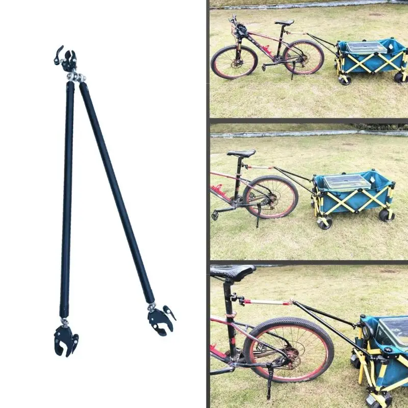 

77HC Road Trip Bike Trailer Connectors Reliability Bike Trailer Hitch Bike Tow Bar for Convenient Storage