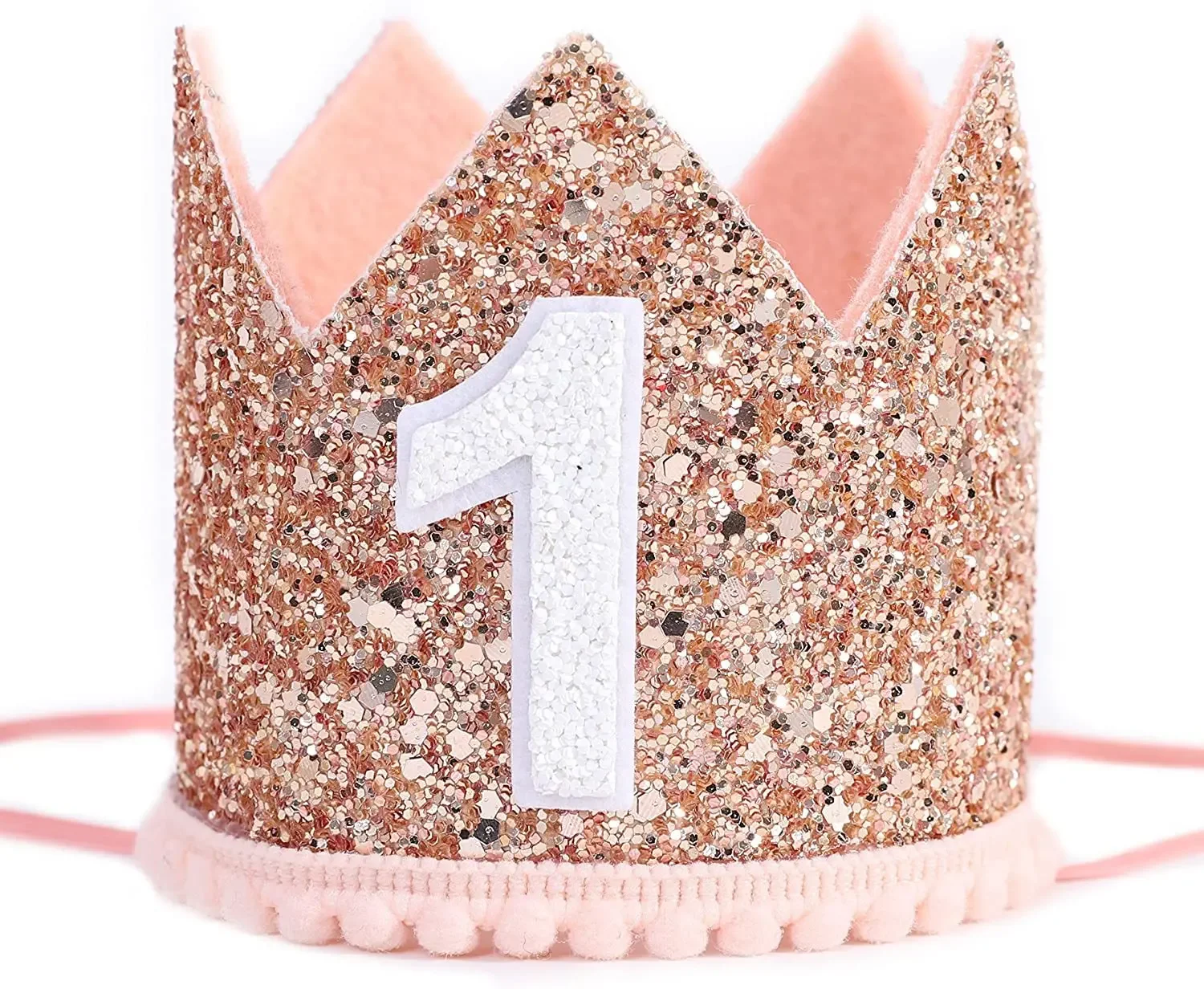 Newborn 13 Photo Frames Banner Glitter Paper Rose Gold ONE Love Photo Frame Banner One 1st Happy Baby Girl Birthday party Decor