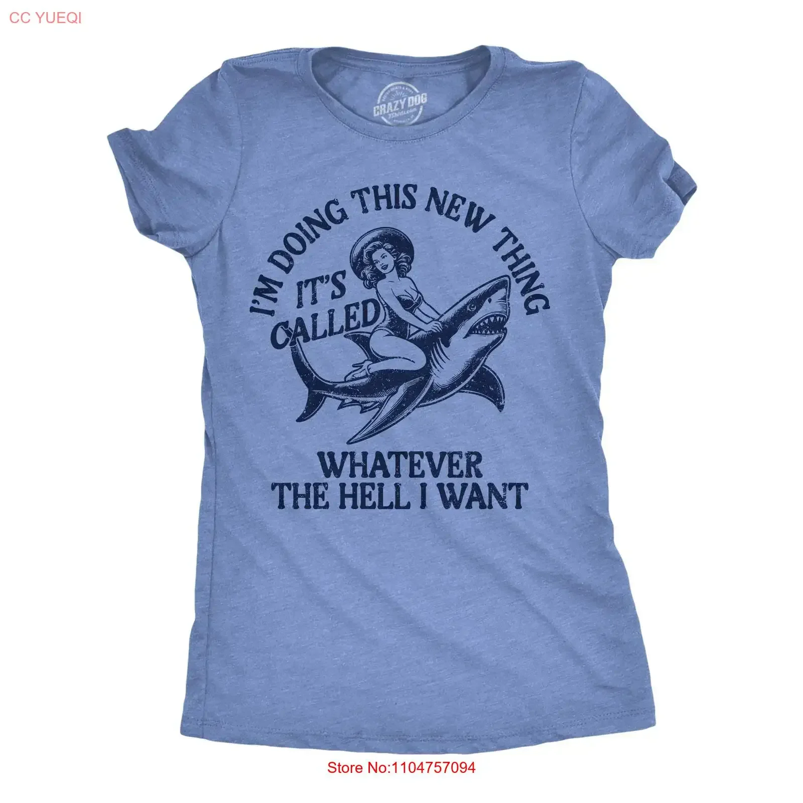 Womens Funny T Shirt Im Doing This New Thing Its Called Whatever The Hell I vintage Washed fashion Unisex Slightly Casual