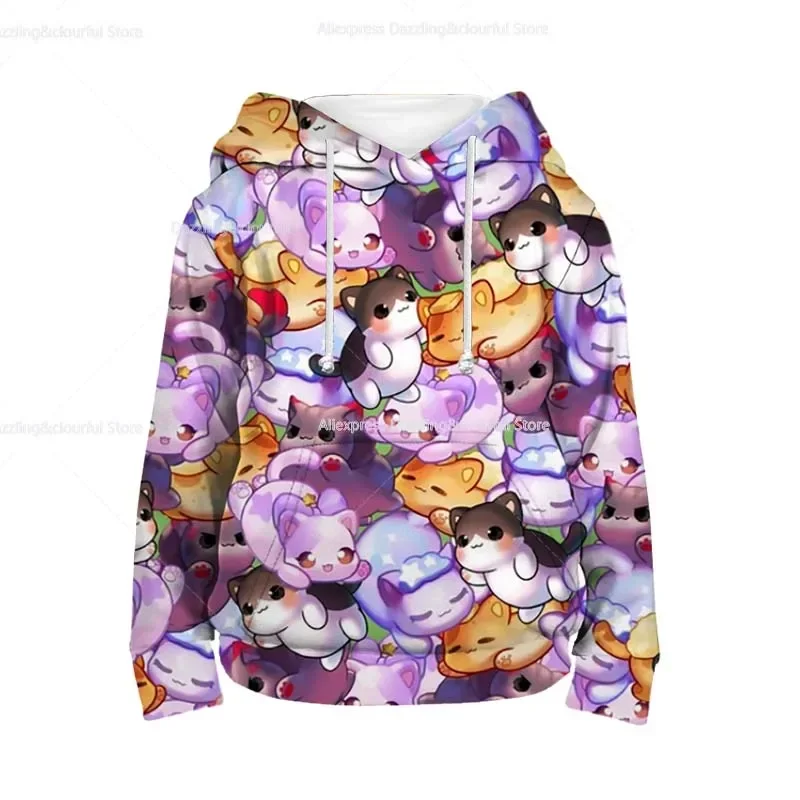 Boys Girls Aphmau 3D Print Hoodies Toddler Children Cute Cartoon Sweatshirts Spring Kids Anime Pullovers Streetwear Tops Clothes