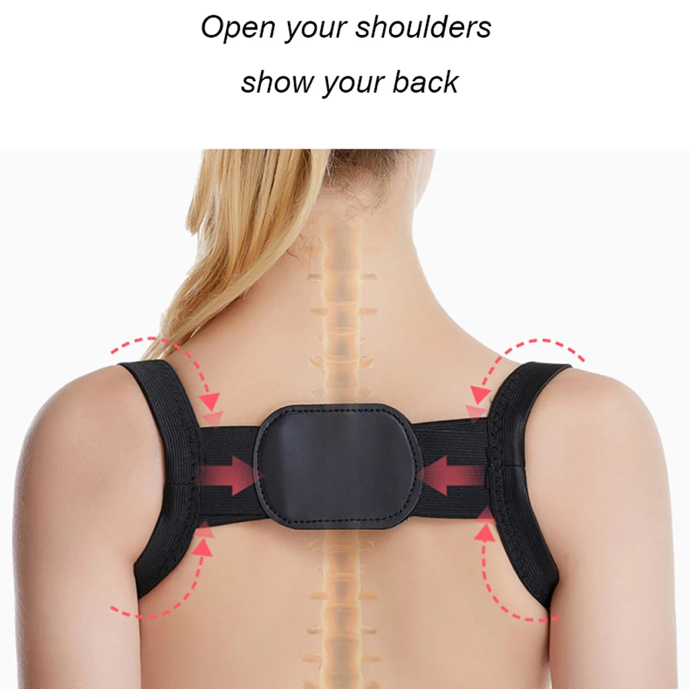 Ceinture de soutien réglable pour le haut du dos, attelle de sport pour la posture du dos, la clavicule, la colonne vertébrale, la posture lombaire