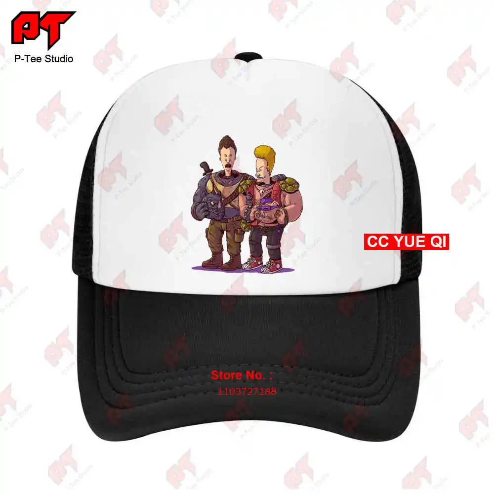 Bebop And Rocksteady Icons As Beavis And Butt-Head Funny Cosplay Baseball Caps Truck Cap 0MVF