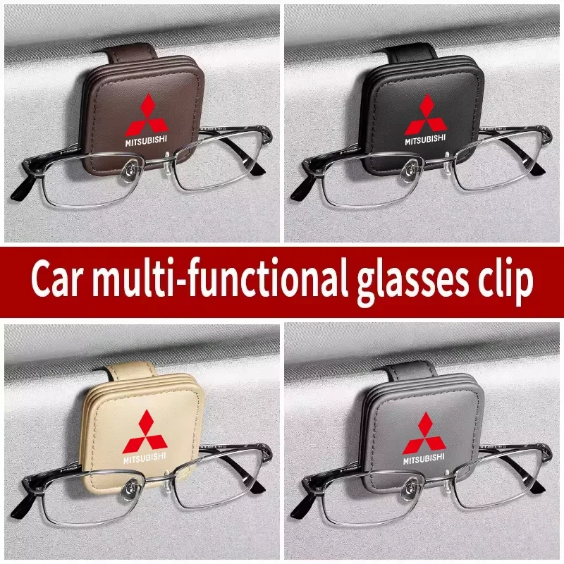 

Multi-function Car Glasses Clip Sunglasses Holder Mount for Mitsubishi Ralliart Lancer EX ASX Outlander Sport Pajero Triton L200