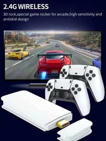 128G Game Stick M15 4K Video TV Game Console Wireless Gamepads Video Game 64G 40000+/50000+ Classic Arcade Games HD Two-player