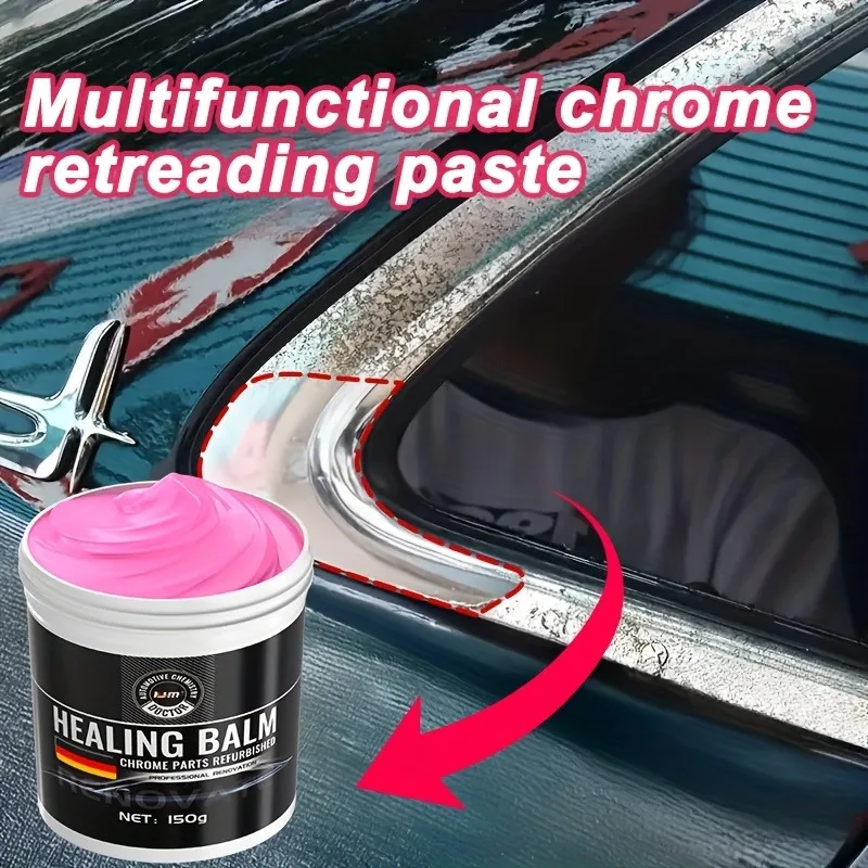 كريم تجديد الكروم متعدد الأغراض: يعيد طلاء السيارة - ويصلح الأكسدة للعجلات والمصدات