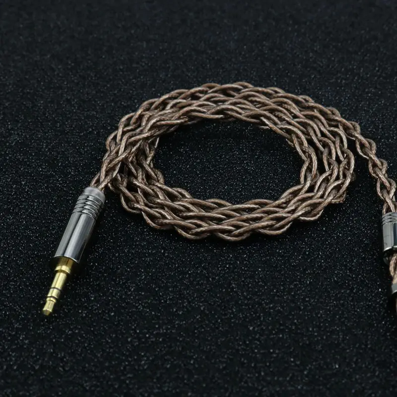 XINHS 4-Core Single Strand Thick Antique Copper Plated Silver Plated Earphone Upgrade Cable 0.78mm MMCX Suitable for MK4 QKZ AKG