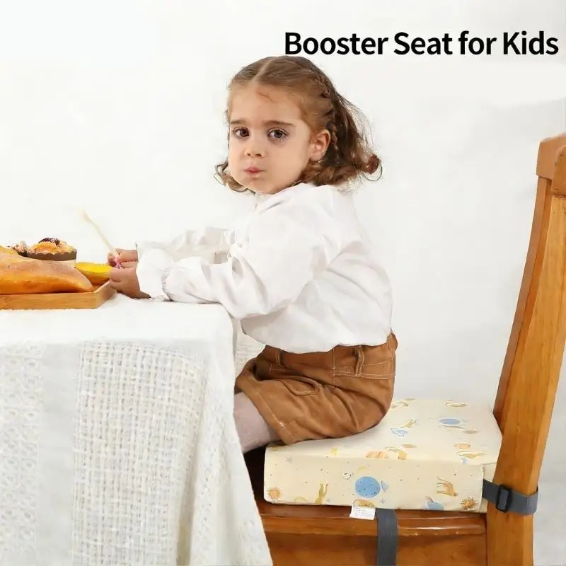 Kids Anti-Slip Bottom Heightening Cushion Toddler with Adjustable Safety Buckles Splashproof A2UB