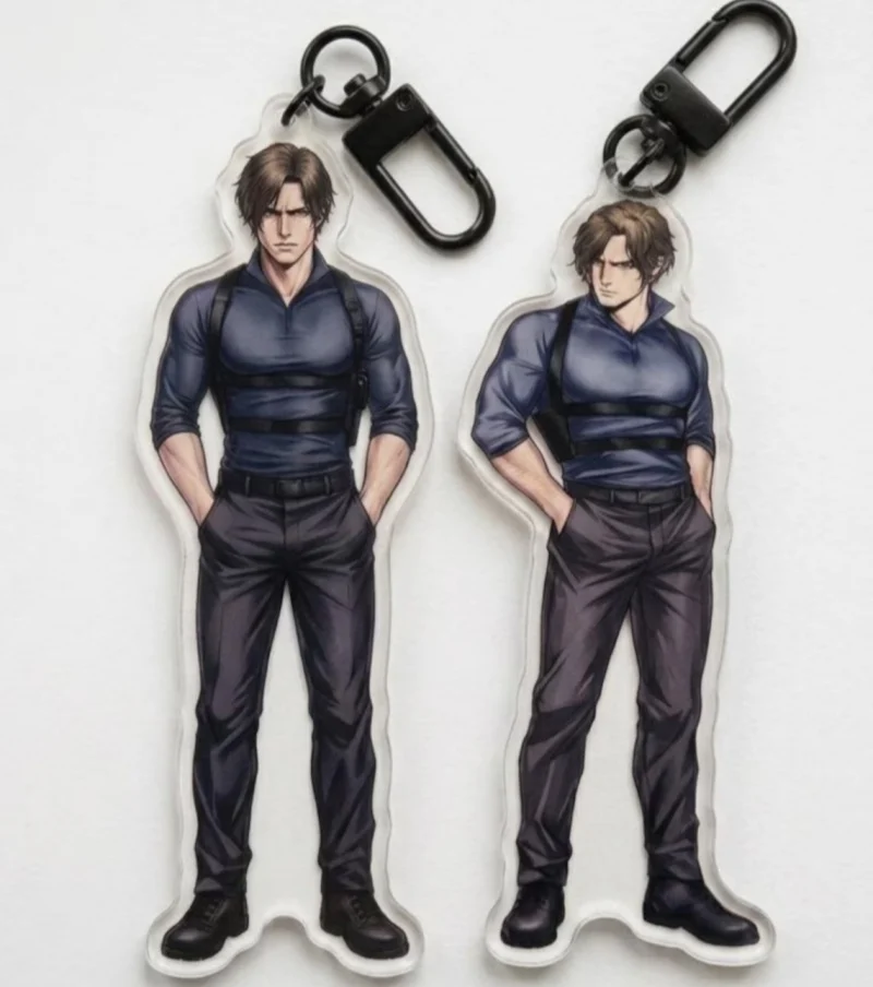 Horror Movie Double-sided Acrylic Keychain Movie Character Charm Desk Display Bag Pendant Gift for Fans