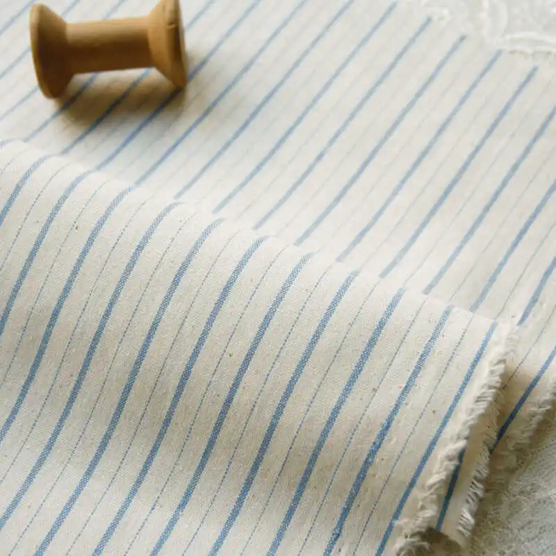 新しい純粋な綿色のチェック柄生地シャツスカート文学スタイル手作り DIY テーブルクロスホームテキスタイル生地