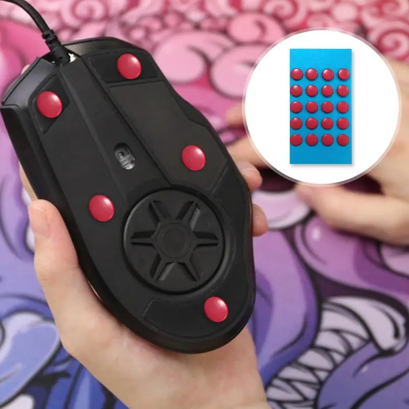 Нижняя наклейка для мыши, наклейки на нижние ножки для мышей, противоскользящий аксессуар для мыши с гладкими круглыми сторонами для киберспорта