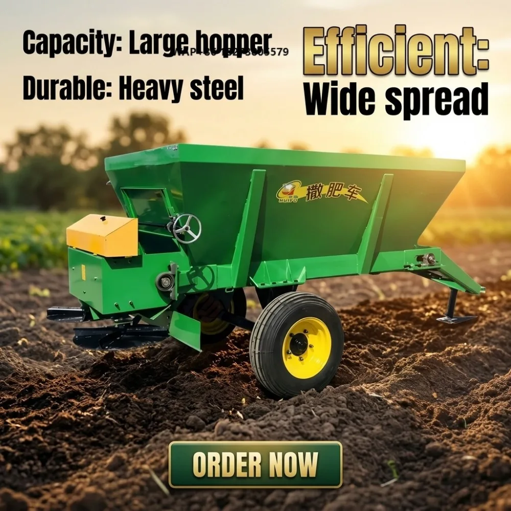 China Tractor PTO Driven Animal Waste Muck Manure Organic Spreader Machine Compost Fertilizer Spreaders 8CBM for Sale Low Price