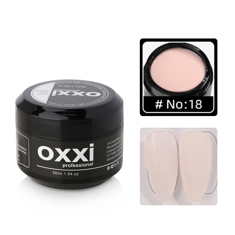 OXXI 56 ml UV-Nagelverlängerungsgel, semipermanenter Builder-Lack, Maniküre, Poly-Nägel, Gellac, Acryl-Gel-Nagellack, einfach zu aufbauende Emaille
