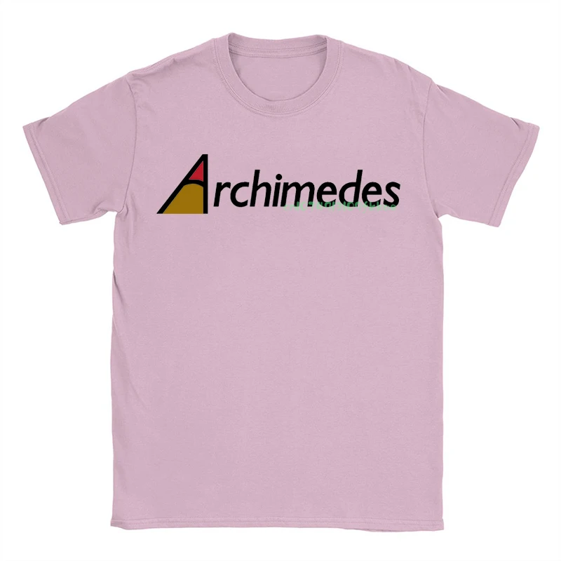 Archimedes Acorn Pink T-shirt Men Women Designer Clothes Fashion Graphic Computers Tops Summer Crew Neck Streetwear Comfy Tees