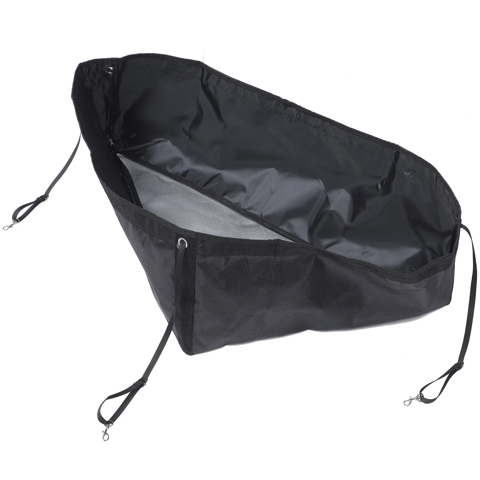 

Horse Corner Hay Feeder Bag 1000D Mesh Bottom Heavy Duty Nylon Rope Reinforced Grommets Large Capacity Slow Feed Bags for Horse