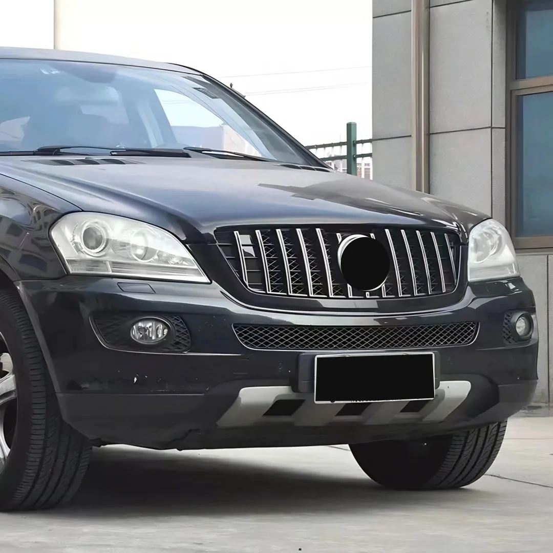 Front Grille Bumper Grill Middle Grid Inlet Mesh Tuning For Mercedes Benz ML W164 2005-2011 ML300 ML350 ML500 GT Stars Style