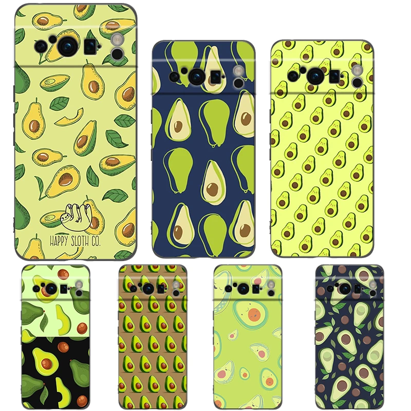 

Cute Avocado Phone Case Cover for Google Pixel 8 7 6 7A 6A Pro 5G Shockproof Silicone Soft 9 8 Pro XL 5G Shell Coque Bags TPU