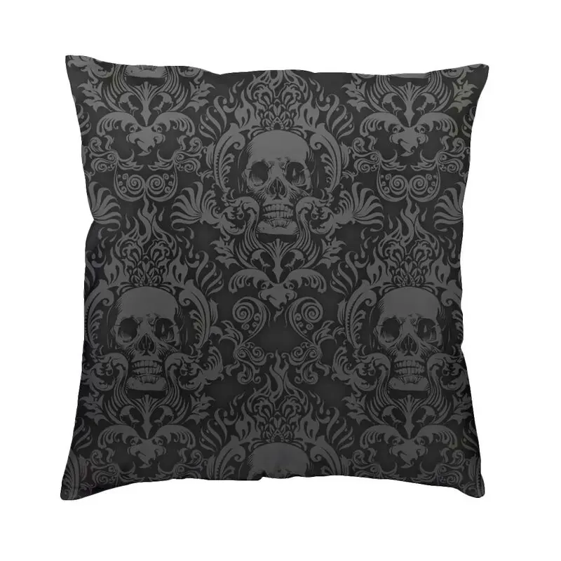 Halloween Gothic Skull Square Pillow Cover Home Decorative Cushions Throw Pillow for Living Room Double-sided Printing